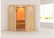 KARIBU Systemsauna Nanja, Fichtenholz 68mm, Eckeinstieg, ca. 2m&sup2; 53126