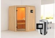 KARIBU Systemsauna Nanja, Fichtenholz 68mm, Eckeinstieg, ca. 2m&sup2; 59789