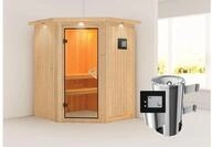 KARIBU Systemsauna Nanja, Fichtenholz 68mm, Eckeinstieg, ca. 2m&sup2; 50081