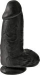 King Cock 603912746587, King Cock Chubby: Dildo mit Hoden, schwarz, Sextoys >
