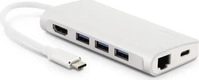 LMP 14368, LMP USB-C mini Dock (8-Port) mit Stromversorgungsport , Silber