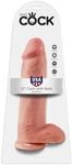 King Cock with Balls Dildo Beige 31 cm