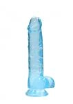RealRock Realistic Dildo with Balls Transparent 20 cm