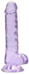 RealRock Realistic Dildo With Balls Lila 18 cm