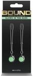 NS Novelties Bound Nipple Clamps G1 Gunmetal Nippelklemmen Silber