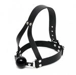 Rimba Ball Gag mit Kopfriemen Schwarz &Oslash; 4,4 cm