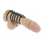 Rimba 5 Penisringe und Hodenring aus Gummi Schwarz &Oslash; 4&ndash;5 cm