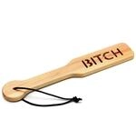 Rimba Paddle aus Holz mit Beschriftung Bitch Braun 32 cm