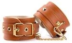 Blaze Elite Ankle Cuffs Cognac Vegan Leather