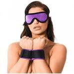 Rimba Soft Bondage Handfesseln mit Maske Lila Schwarz