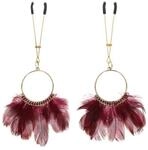 Taboom Nippel Klemmen mit Federn Rot Gold
