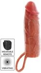 TOYJOY Penissleeve mit Vibration und Fernbedienung Braun 16 cm &Oslash; 4 cm