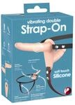 You2Toys Vibrating Double Strap-On Vibrobullet Beige