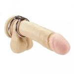 Rimba Penis- und Hodenringe aus Metall Silber &Oslash; 3,5 und 5 cm