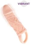 Baile Men Extension Flesh Vibrating Penish&uuml;lle Beige 17 cm ⌀ 3,5 cm