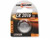 Ansmann Lithium-Knopfzelle CR2016, 3 V, 1er- Packung