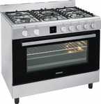 Oranier Koch-Back-Station Gas-Elektro FZE 1599 - Edelstahl, Erdgas, 90cm