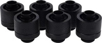 Alphacool Eiszapfen 16/10mm Anschraubt&uuml;lle G1/4 - Deep Black Sixpack