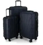 SUITLINE - 3er Koffer-Set Hartschalenkoffer Trolley, TSA, S M & L, Dunkelblau