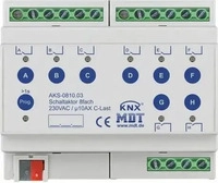 MDT AKS-0810.03, MDT AKS-0810.03 KNX Schaltaktor 8-fach, 6TE REG, 10 A, 230 V...