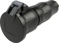 PCE 25732-ssc, PCE 25732-ssc Schutzkontaktkupplung KD nat SH LED IP54 schwarz Serie