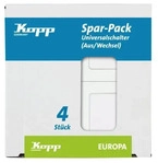 Kopp 617613086, Kopp 617613086 EUROPA - Profi-Pack: 4 Universalschalter