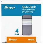 Kopp 622615059, Kopp 622615059 MALTA - Profi-Pack: 4 Universalschalter