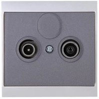 Kopp 113015081, Kopp 113015081 MALTA - Antennensteckdose TV/RF, Farbe: anthrazit