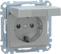 Merten MEG2310-0460, Merten MEG2310-0460 SCHUKO-Steckdose mit Klappdeckel,