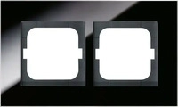 Busch-Jaeger 1722-825, Busch-Jaeger 1722-825 Abdeckrahmen 2-fach Glas schwarz -...