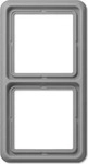 Jung CD582GR, Jung CD582GR Rahmen 2fach, CD 500, IP 44, Duroplast, grau, senkrechte