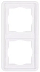 Kopp 302402074, Kopp 302402074 STANDARD - Abdeckrahmen, 2-fach, Farbe: arktiswei&szlig;