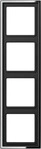 Jung GCR2984, Jung GCR2984 Rahmen 4fach, LS 990, Glanzchrom, senkrechte und