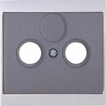 Kopp 313615188, Kopp 313615188 MALTA - Antennensteckdose TV/RF, Farbe: anthrazit
