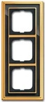 Busch-Jaeger 1723-835, Busch-Jaeger 1723-835 Abdeckrahmen 3-fach Messing poliert