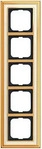 Busch-Jaeger 1725-838, Busch-Jaeger 1725-838 Abdeckrahmen 5-fach Messing poliert