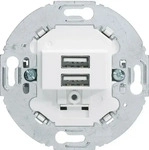 Berker 260219, Berker 260219 USB Ladesteckdose 230V, 2fach, 3.0A, runder...