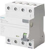 Siemens 5SV3647-6KK12, Siemens 5SV3647-6KK12 FI-Schutzschalter, 4-polig, Typ A, In: