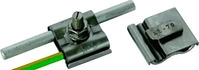 DEHN 540250, Dehn 540250 UNI-Erdungsklemme NIRO f. Rd 8-10mm u. Leiter 4-50mm&sup2; m.