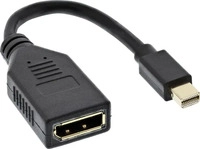 InLine 17150S, InLine Kabel Mini DisplayPort ST zu DisplayPort BU - 4K2K - schwarz -