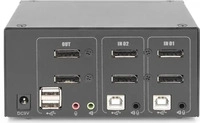 DIGITUS DS-12862, DIGITUS KVM-Switch, 2 Port, Dual Display, 4K, DisplayPort