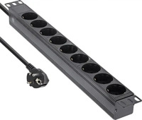 InLine 16419I, InLine 19" Steckdosenleiste - 9-fach Schutzkontakt - ohne Schalter -