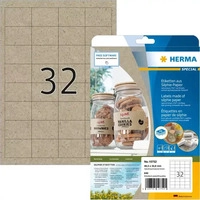 HERMA 10752, HERMA 10752, Braun, Rechteck, Dauerhaft, 48.3 x 33.8 mm, A4, Universal
