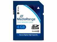 MEDIARANGE MR961, MediaRange - Flash-Speicherkarte - 4 GB - Class 10 - SDHC - Blau