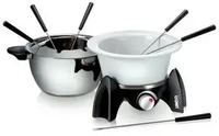 UNOLD 48615, UNOLD FONDUE SET - Fondue-Topf - 500 W - Black/Stainless