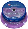 Verbatim 43757, Verbatim - 25 x DVD+R DL - 8.5 GB 8x - mattsilber - Spindel