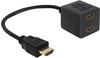 DeLock 65226, DeLock Adapter HDMI High Speed with Ethernet - Video-/Audio-Splitter -