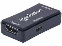 Manhattan 207621, Manhattan HDMI Repeater, 4K@60Hz, Active, Boosts HDMI Signal up to