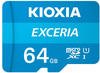 KIOXIA LMEX1L064GG2, KIOXIA EXCERIA - Flash-Speicherkarte - 64 GB - UHS-I U1 /