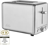 SOLIS S0016, SOLIS Toaster Steel, 2 Scheibe(n), Edelstahl, Edelstahl, Tasten,